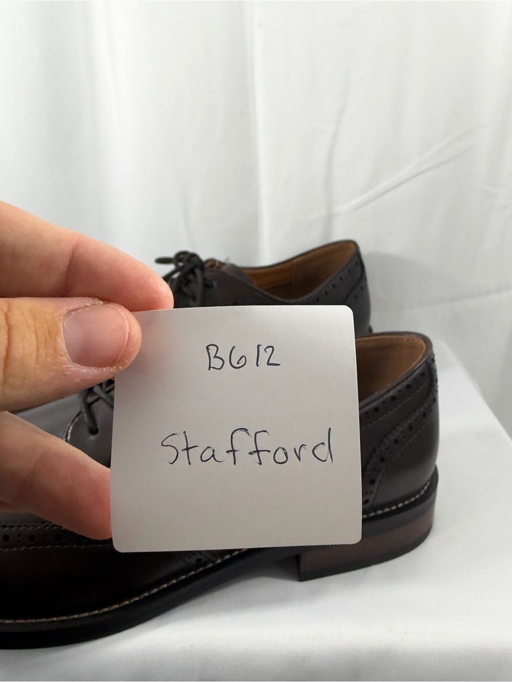 NWT Stafford Men’s Size 12 Brown Dress Shoes - Picture 10 of 10